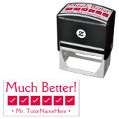 Positief: "Veel beter!" Leraar Rubber Stamp Zelfinktende Stempel (In situ)