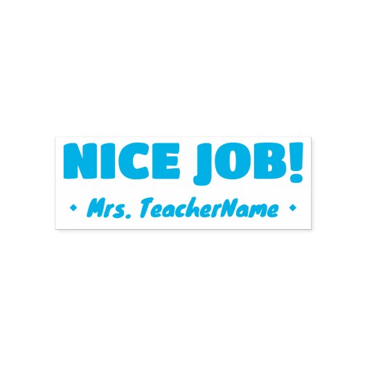 Positief, vette "NICE JOB"! Educator Rubber Stamp Zelfinktende Stempel (Design)