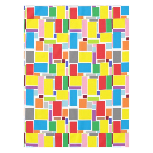Positief Vibes Happy Colours Abstract Art Blocks Tafelkleed (Voorkant)