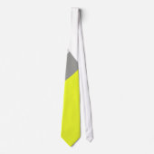 Positief vibes Yellow White Minimalistisch Stropda Stropdas (Voorkant)