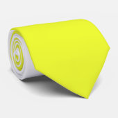 Positief vibes Yellow White Minimalistisch Stropda Stropdas (Opgerold)