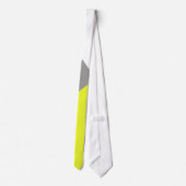 Positief vibes Yellow White Minimalistisch Stropda Stropdas (Achterkant)