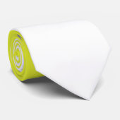 Positief vibes Yellow White Minimalistisch Stropda Stropdas (Opgerold)