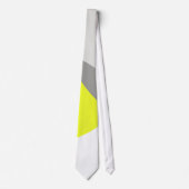 Positief vibes Yellow White Minimalistisch Stropda Stropdas (Voorkant)