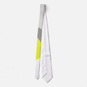 Positief vibes Yellow White Minimalistisch Stropda Stropdas (Achterkant)