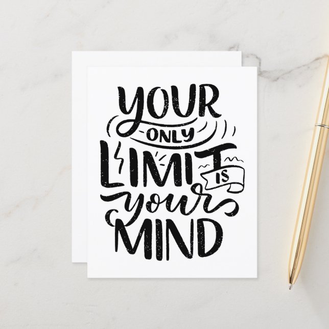 Positief Vibes - Your Only Limit is Your Mind (Voorkant / Achterkant in situ)