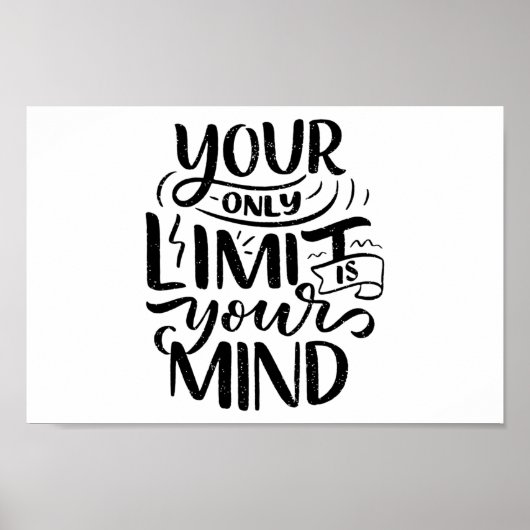 Positief Vibes - Your Only Limit is Your Mind Poster (Voorkant)