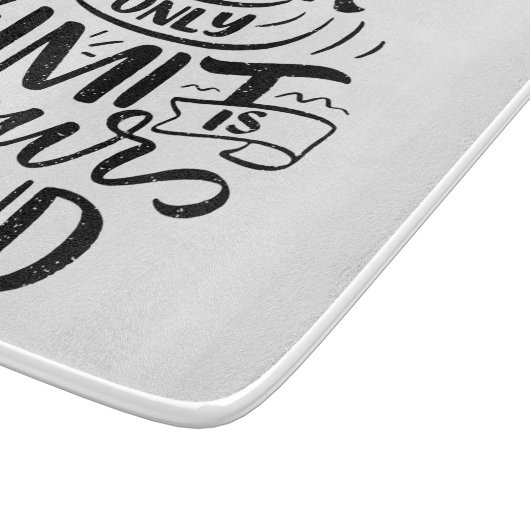 Positief Vibes - Your Only Limit is Your Mind Snijplank (Hoek)