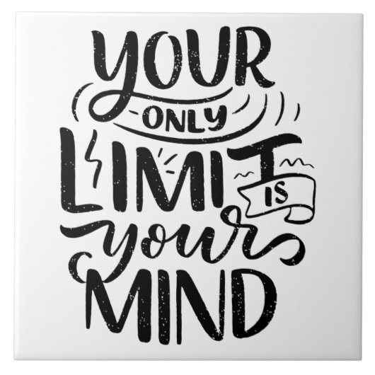 Positief Vibes - Your Only Limit is Your Mind Tegeltje (Voorkant)