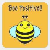 Positief! Vierkante Sticker (Voorkant)