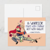 Positief vogelcitaat voor kracht en moed briefkaart (Voorkant / Achterkant)