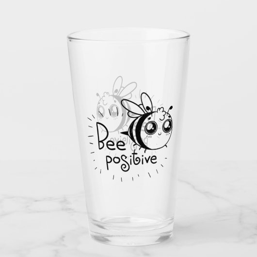 Positief voor bijen glas (Voorkant)
