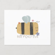 Positief voor bijen - Kaart voor cute bijen