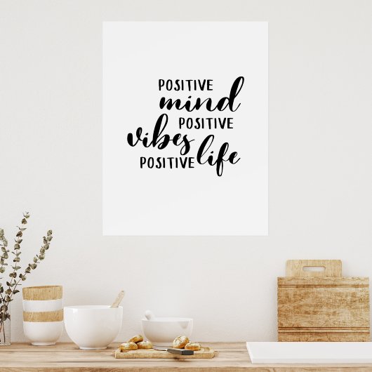 Positief voor de geest Positief Leven Poster (Keuken)
