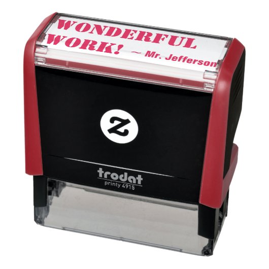 Positief "WONDERLIJK WERK!" Educator Rubber Stamp Zelfinktende Stempel (Product)