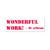 Positief "WONDERLIJK WERK!" Educator Rubber Stamp Zelfinktende Stempel (Design)