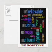 Positief zijn briefkaart (Voorkant / Achterkant)