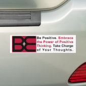 Positief zijn bumpersticker (Op auto)