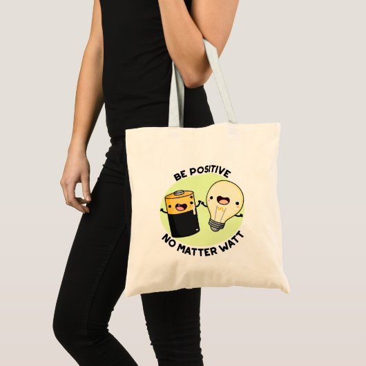 Positief zijn, geen probleem Watt Funny Science Pu Tote Bag (Voorkant (product))