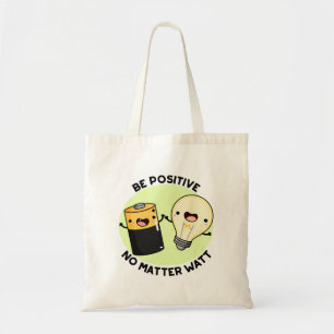 Positief zijn, geen probleem Watt Funny Science Pu Tote Bag