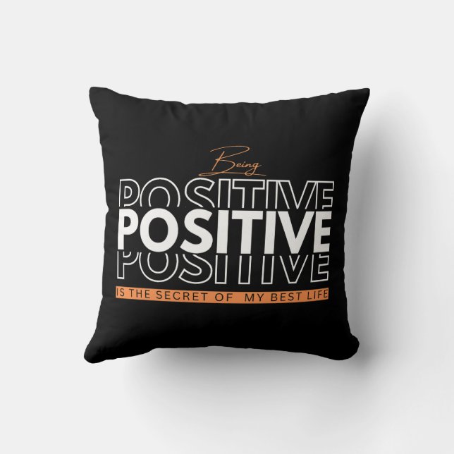 Positief zijn kussen (Achterkant)