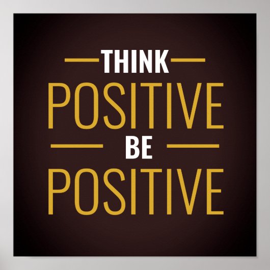 Positief zijn poster (Voorkant)