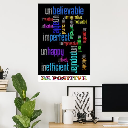Positief zijn poster (Thuiskantoor)
