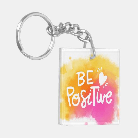 Positief zijn sleutelhanger (Voorkant Links)