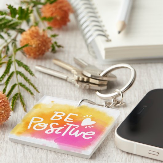 Positief zijn sleutelhanger (Voorkant Rechts)