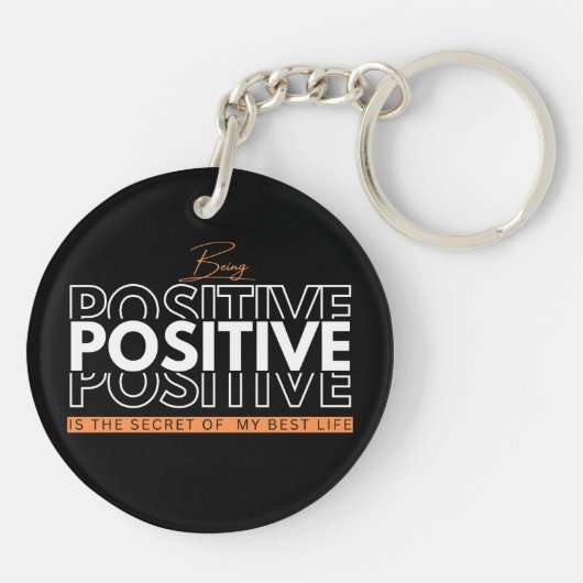 Positief zijn sleutelhanger (Achterkant)