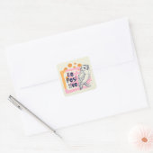 Positief zijn vierkante sticker (Envelop)