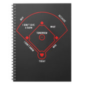 Posities in de Baseball Diamond Fielding Chart Notitieboek (Voorkant)