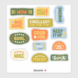 Positieve aanmoediging studenten belonen sticker