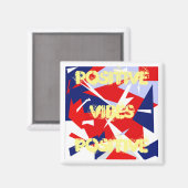 Positieve Abstracte Vibes Pastel Colors Magnet (Voorkant / Achterkant)