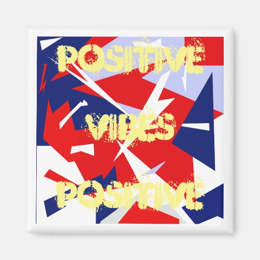 Positieve Abstracte Vibes Pastel Colors Magnet (Voorkant)