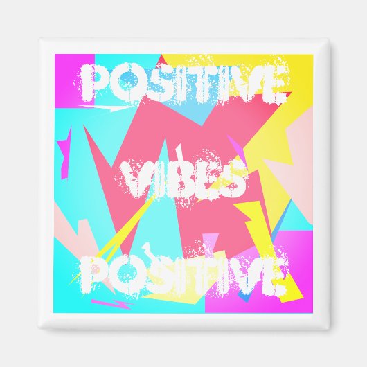 Positieve Abstracte Vibes Pastel Colors Magnet (Voorkant)