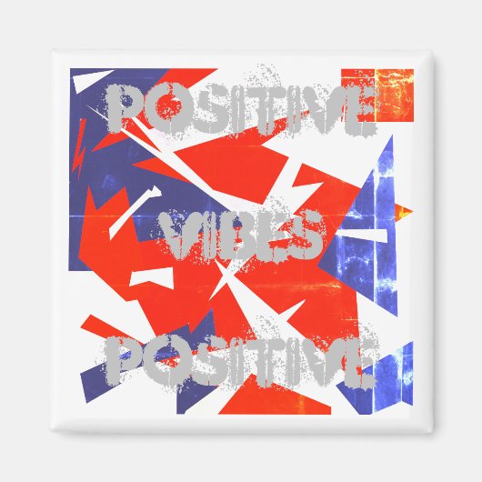 Positieve Abstracte Vibes Pastel Colors Magnet (Voorkant)