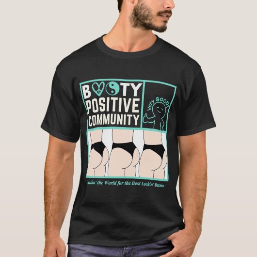 Positieve Achterwerk Gemeenschap T-shirt (Voorkant)