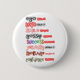 Positieve activa en negatieve verplichtingen ronde button 5,7 cm