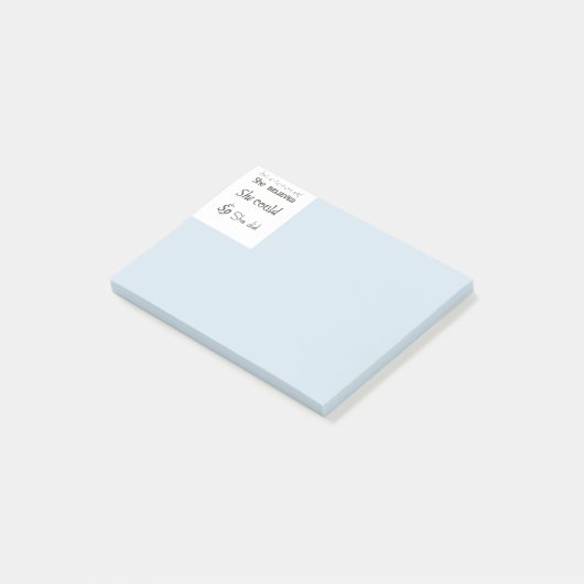 Positieve advertentie over meisjes post-it® notes (Schuin)