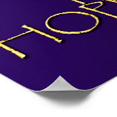 POSITIEVE AFFIRMATIE 3D Golden Text Poster (Hoek)