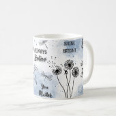 Positieve affirmatie Blauwe Waterverf Koffiemok (Voorkant rechts)