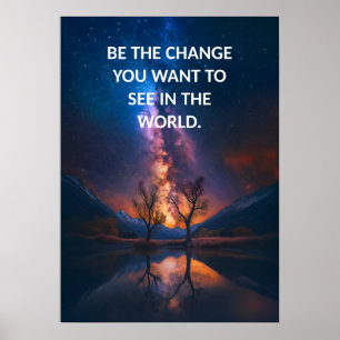 Positieve affirmatie Humble Hope Quote Poster