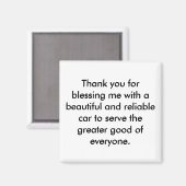 Positieve affirmatie magneet - Dankbaarheid verkla (Voorkant / Achterkant)