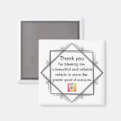 Positieve affirmatie magneet - Dankbaarheid verkla (Voorkant / Achterkant)