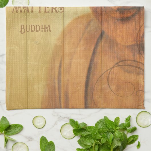 Positieve affirmatie Mindfulness Boeddhisme Quote Theedoek (Gevouwen)