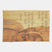 Positieve affirmatie Mindfulness Boeddhisme Quote Theedoek (Horizontaal)