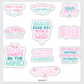 Positieve affirmatie Spiegel Set van Sticker (Vel)
