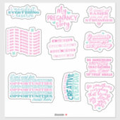 Positieve affirmatie Spiegel Set van Sticker (Vel)