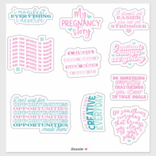 Positieve affirmatie Spiegel Set van Sticker
